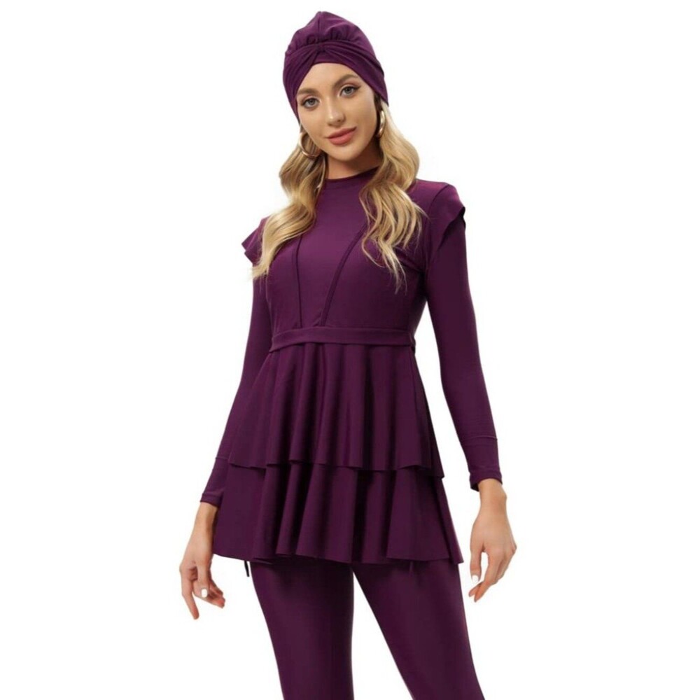 Women Burkini Islamic Modest Clothing Plus Size Muslim Swimwear 16W